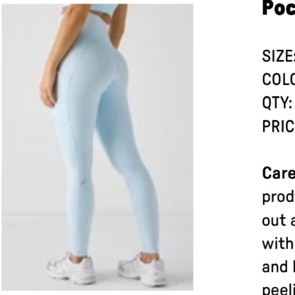 Fabletics iced out pocket legging size xl NWT